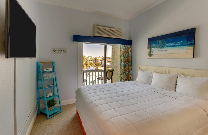 Guest room at Palm Suites.