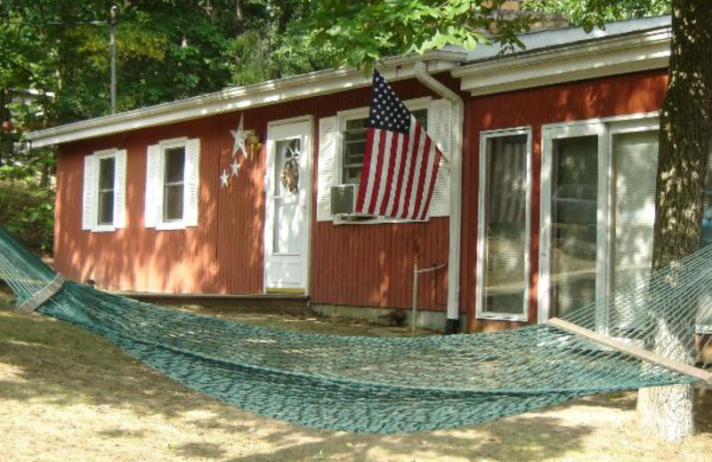 Cabin exterior at Lion Crow Cabins.