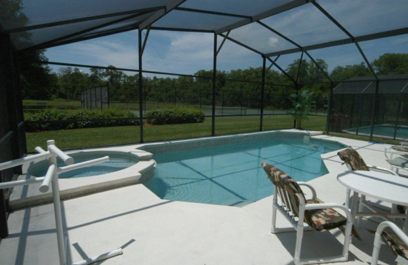 Private pool vacation rental at Elite Vacation Homes.