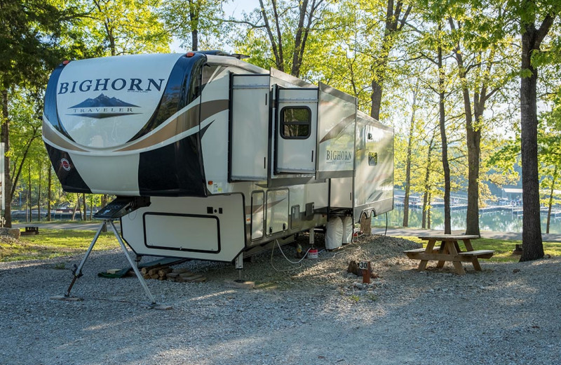 RV campground at Kimberling Marina & Resort.