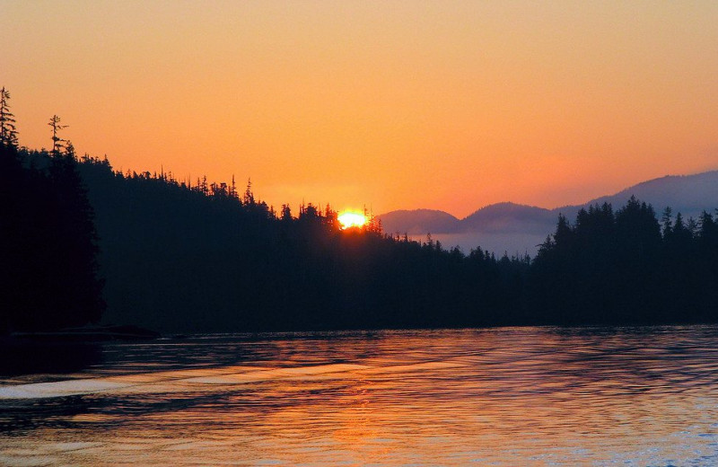 Sunset at Nootka Marine Adventures.