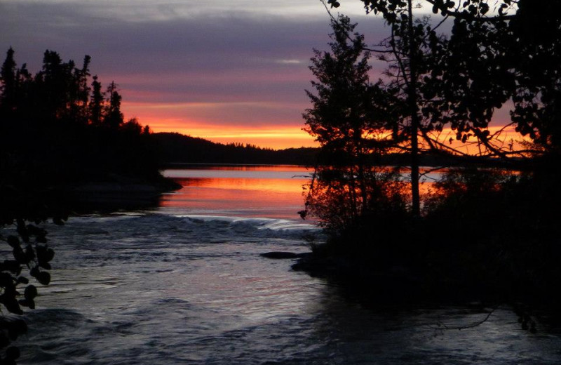 Sunset at Voyageur Lodge.