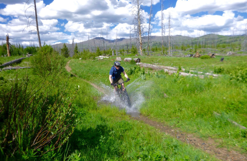 Biking at Vista Verde Ranch.