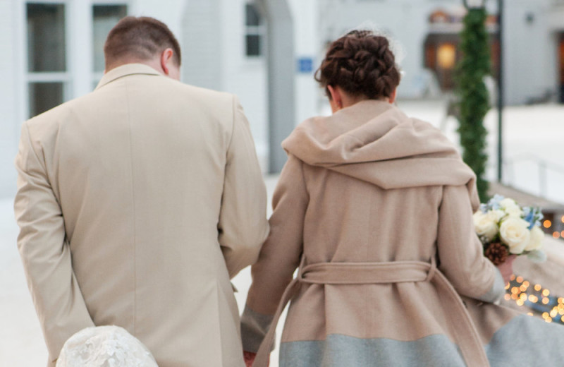 Wedding couple at Town Square Condominiums.