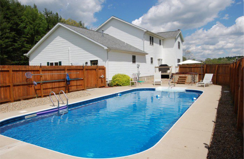 Outdoor pool at Grand Tara Lodge.