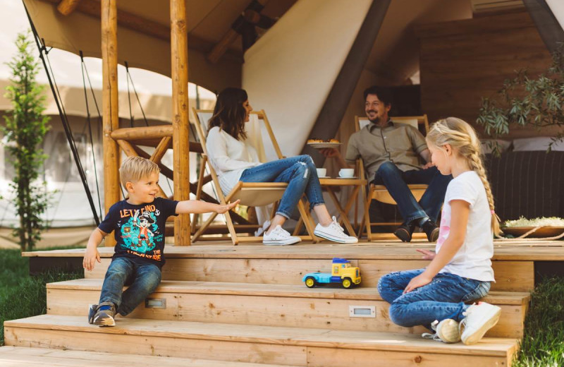 Family at Glamping Olimia Adria Village.