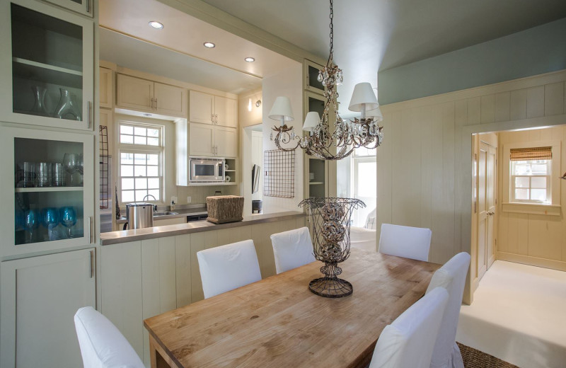 Dining room at Rosemary Beach Cottage Rental.