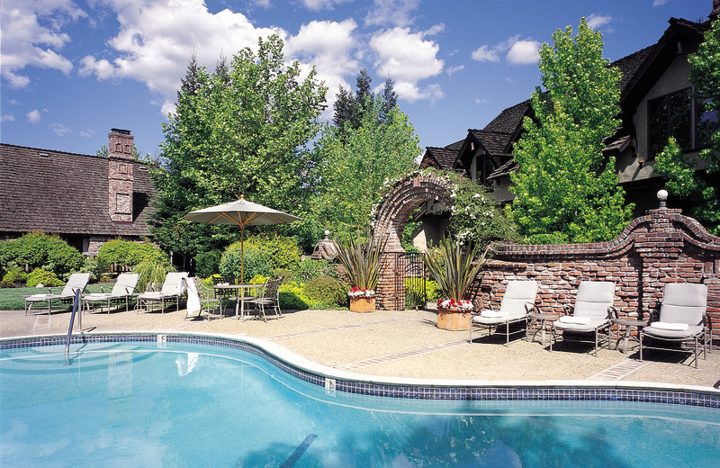 Outdoor pool at Harvest Inn by Charlie Palmer.