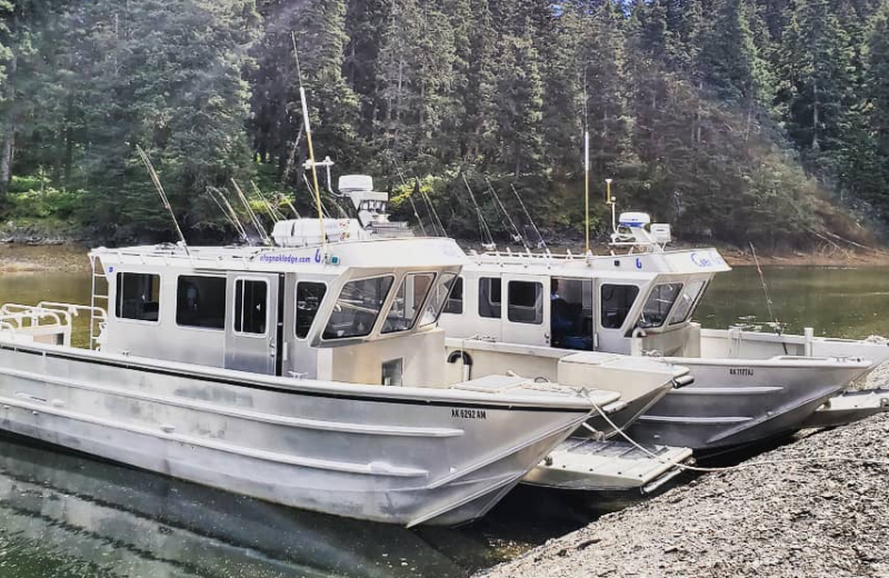 Boat at Afognak Wilderness Lodge.