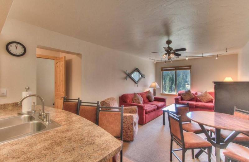 Guest room at Lodge by the Blue.