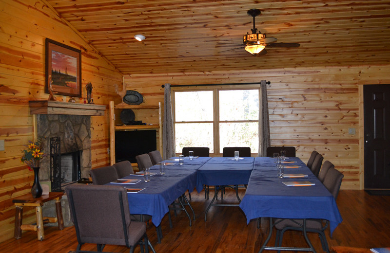 Cabin meeting room at Sautee Resorts.