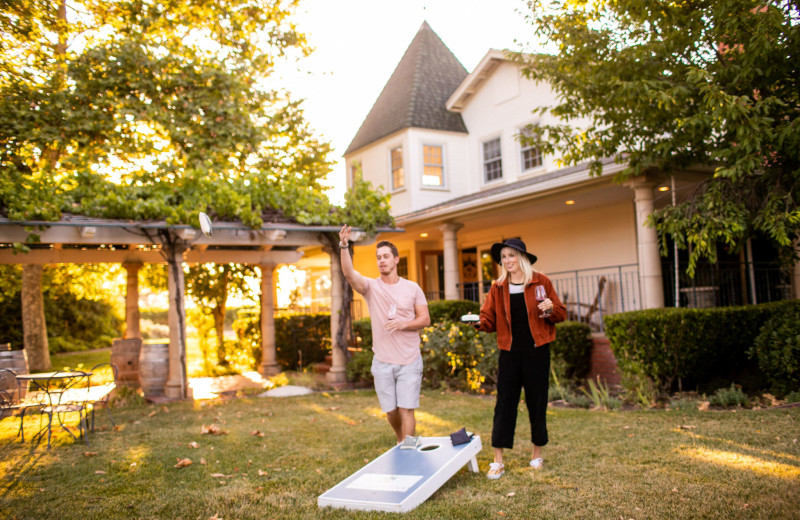 Lawn games at Summerwood Inn.