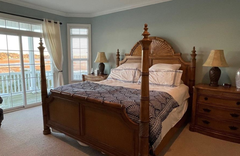 Rental bedroom at Williamson Vacation Rentals.