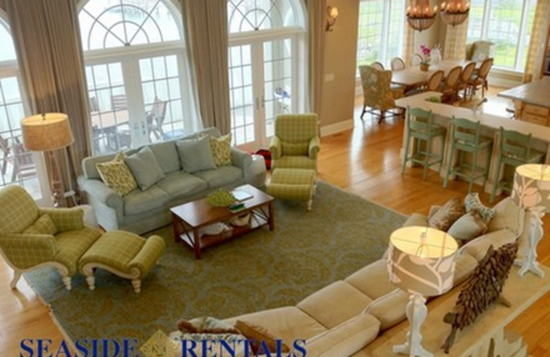 Living Room View at Seaside Rentals