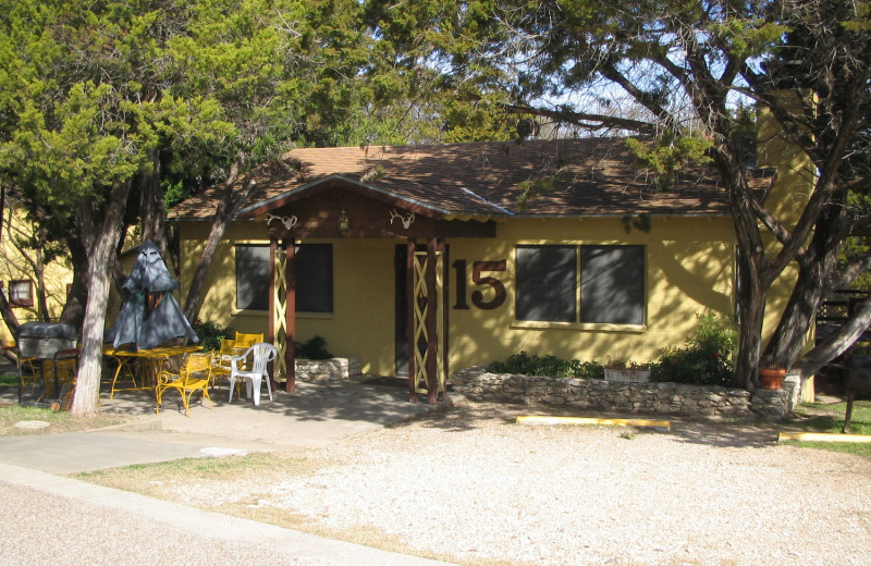 Cabin exterior at Cliffview Resort.