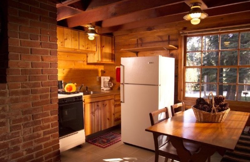 Cabin kitchen at Tahoma Lodge.