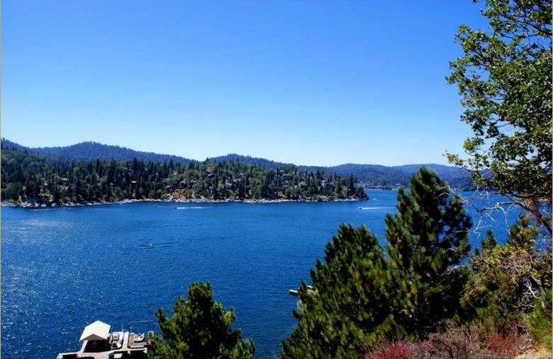 Lake view at Arrowhead Pine Rose Cabins.