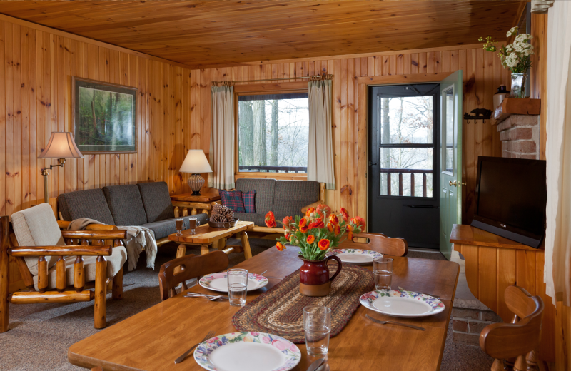 Guest room at Black Bear Cabins.