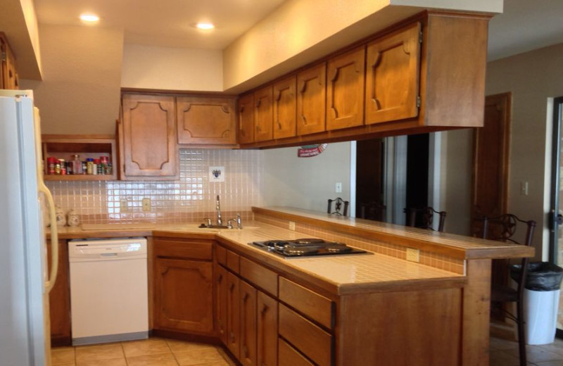 Rental kitchen at LBJ Schmidt House.