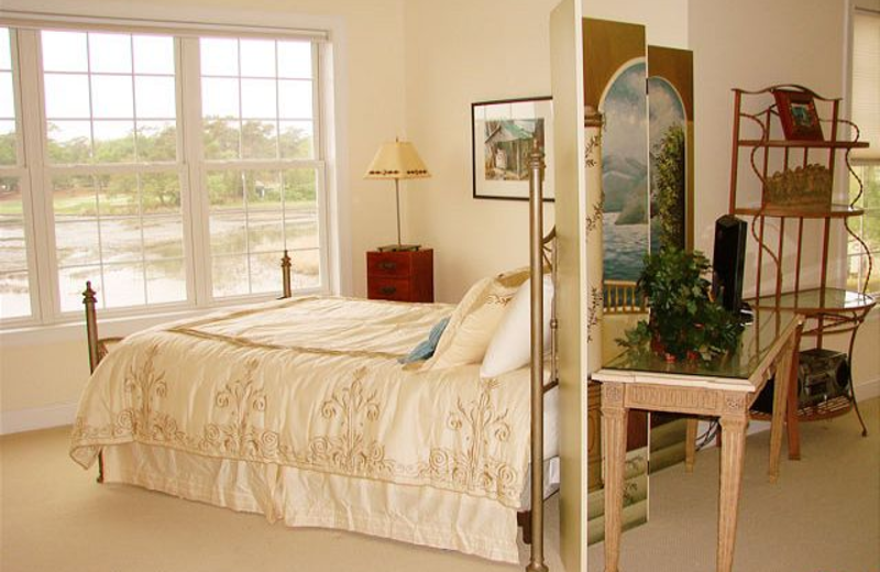 Vacation rental bedroom at Myrtle Beach Vacation Rentals.