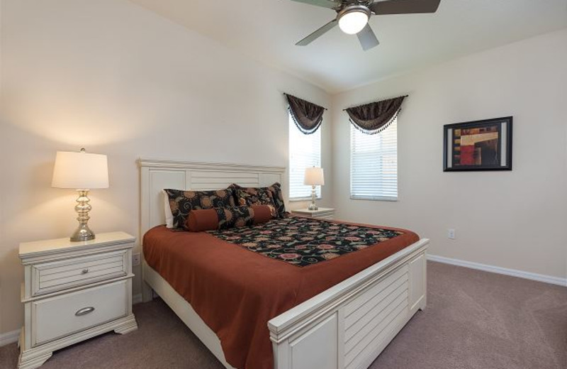 Rental bedroom at Luxury Reunion Rentals.