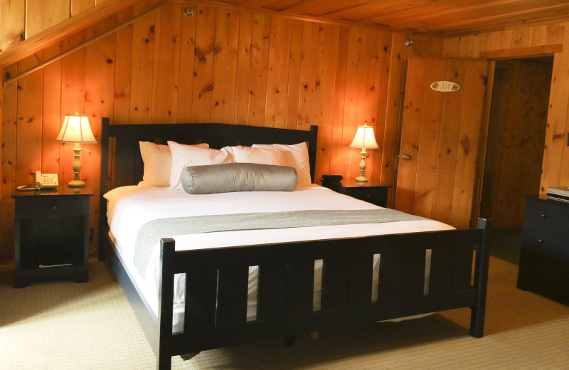 Guest room at Lutsen Resort on Lake Superior.
