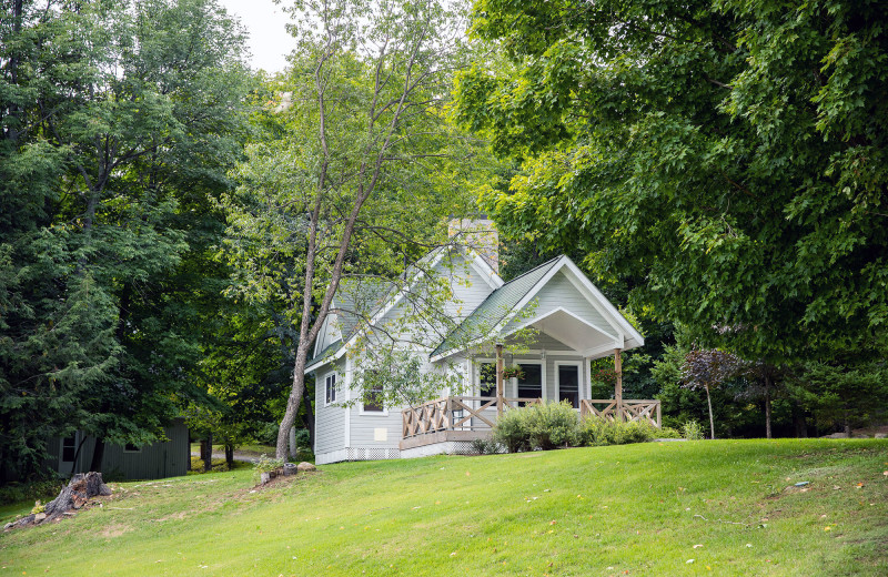 Cottage exterior at Port Cunnington Lodge & Resort.