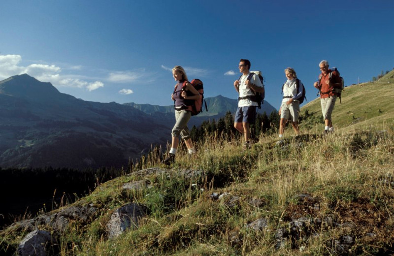 Hiking through the mountains at Black Diamond Vacation Rentals.