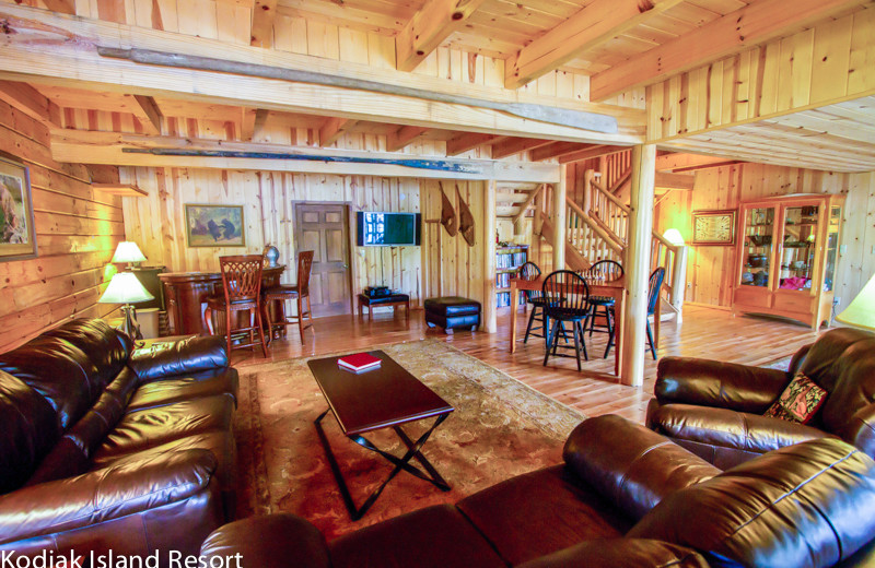 Lobby view at Alaska's Kodiak Island Resort.