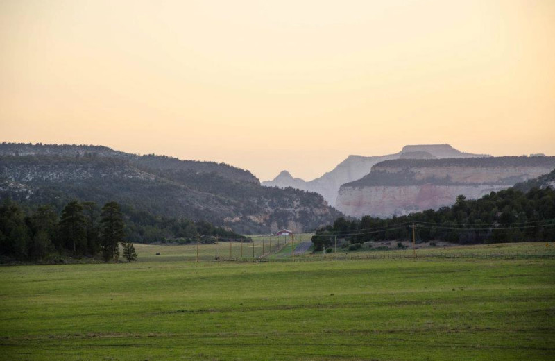 Mountain view at Zion Mountain Ranch.