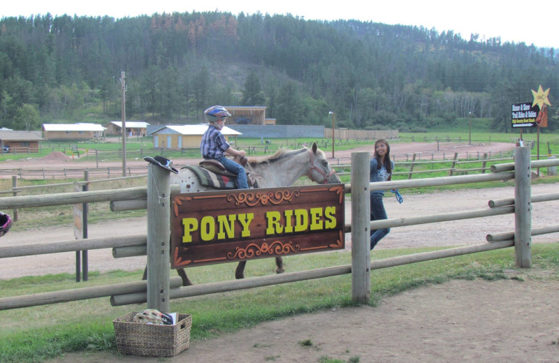 Pony rides at High Country Guest Ranch.