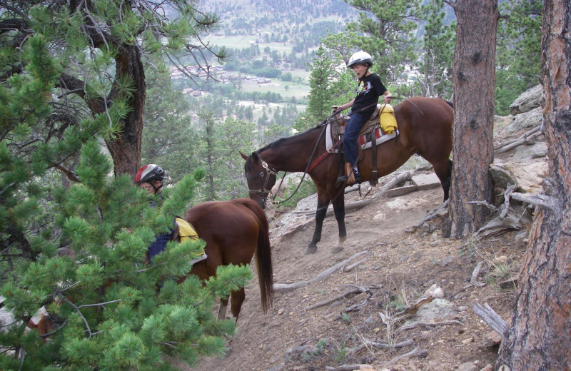 Horseback riding at Ram's Horn Village Resort.