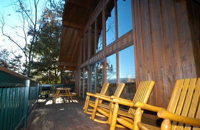 Rental deck at Chalet Village.