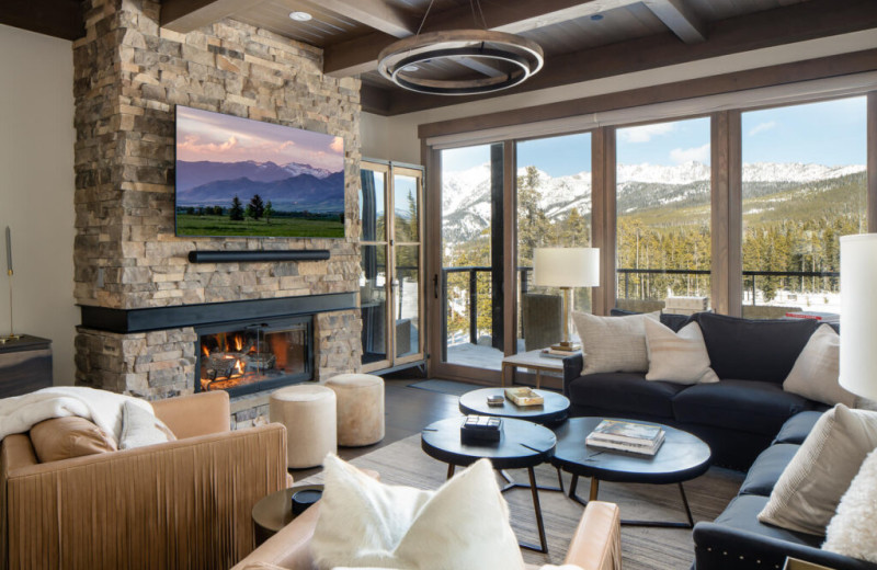 Guest room at Moonlight Lodging in Big Sky.