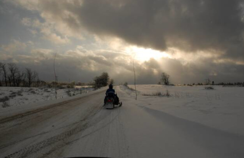 Snowmobiling at S & J Lodge.