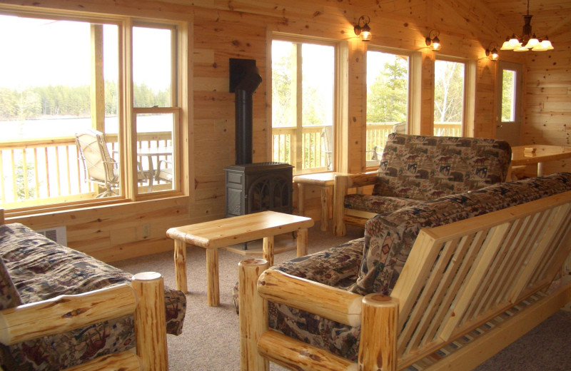 Cabin living room at La Tourell.