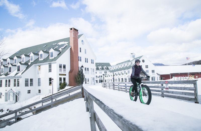 Winter biking at Waterville Valley.