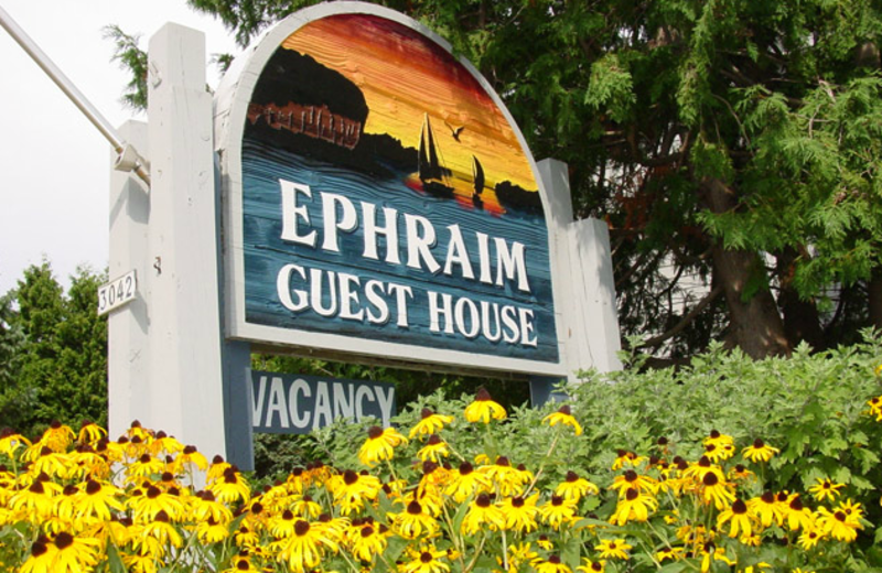 Sign at Ephraim Guest House.