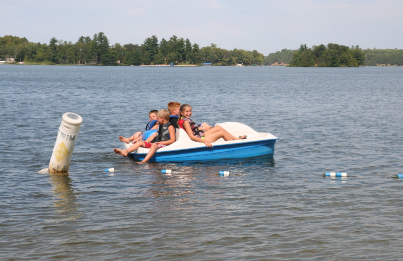 Paddle boat at Bay View Lodge.