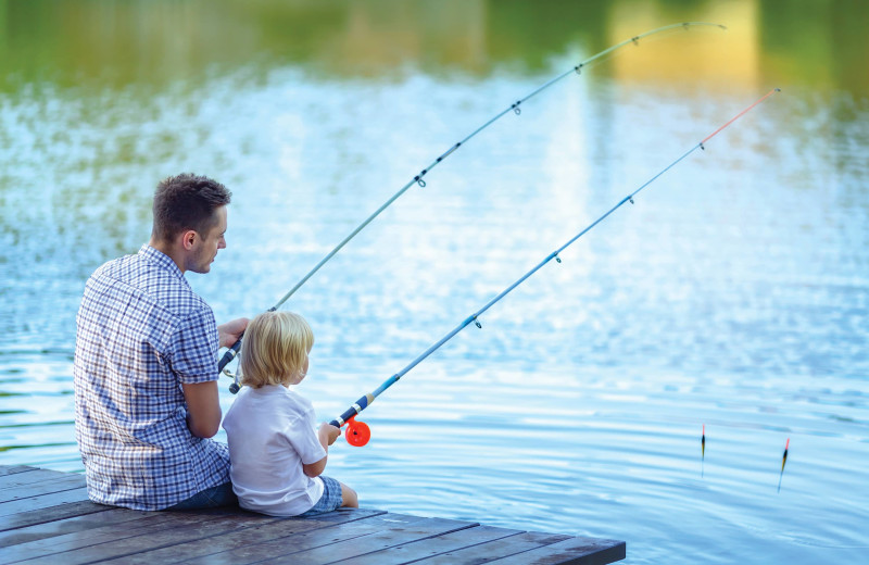 Family fishing at Valhalla Resort.