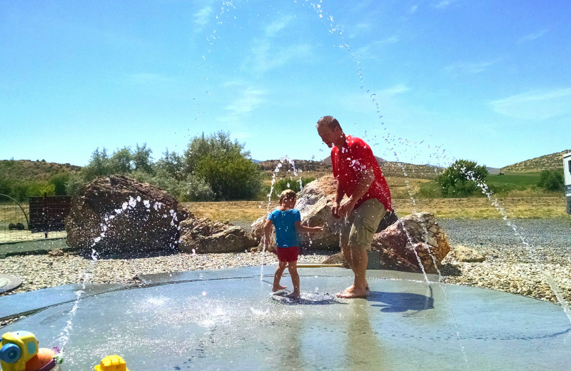 Splash pad at Roystone Hot Springs.