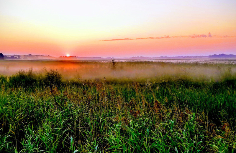 Sunset near Seasons On Spirit Lake.