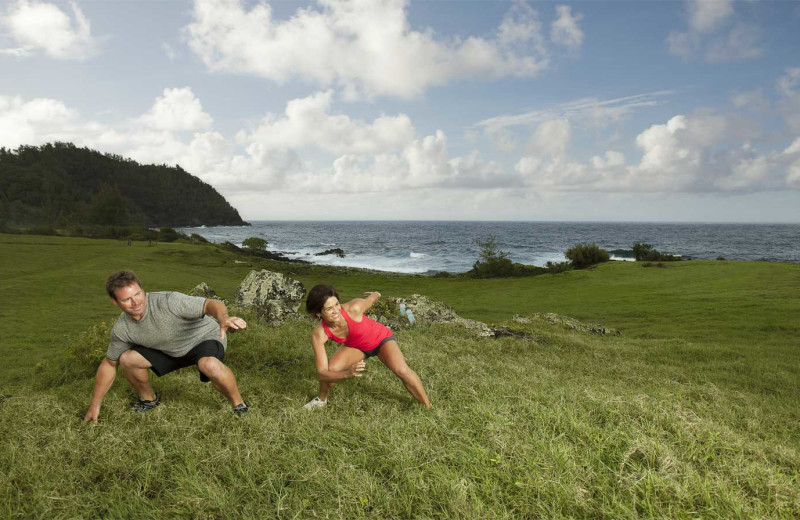 Yoga at Travaasa Hana, Maui.