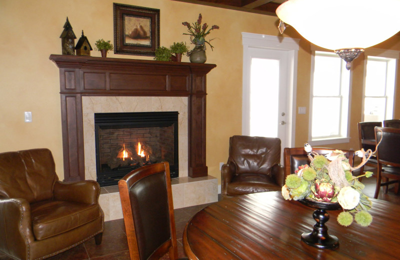 Fireplace view at Summer Creek Inn & Spa.