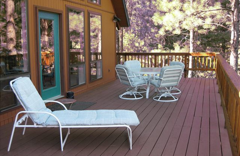 Cabin deck at Idaho Cabin Keepers.