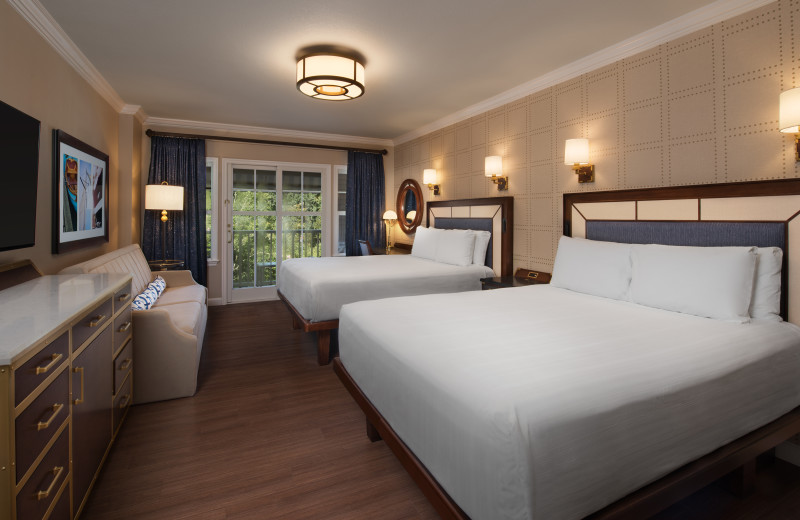 Guest room at Disney's Yacht Club Resort.