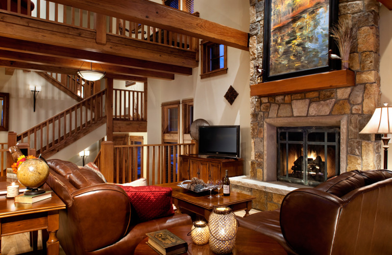 Rental living room at The Porches of Steamboat.