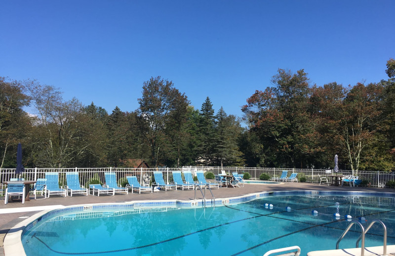 Outdoor pool at Countryside Cottages.