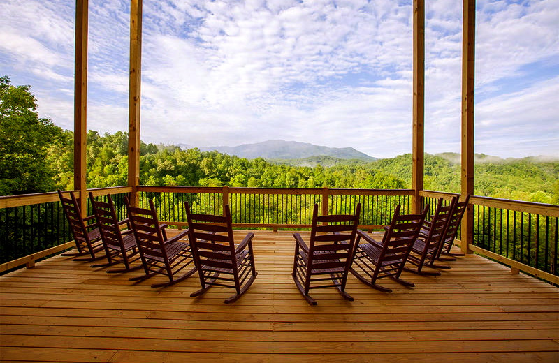 Cabin deck at The Cabin Rental Store.