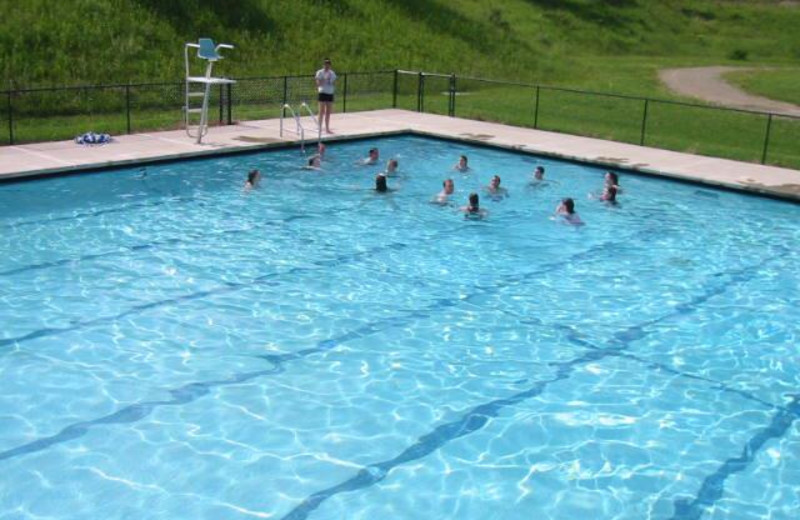 Outdoor pool at The Woods At Bear Creek Glamping Resort.